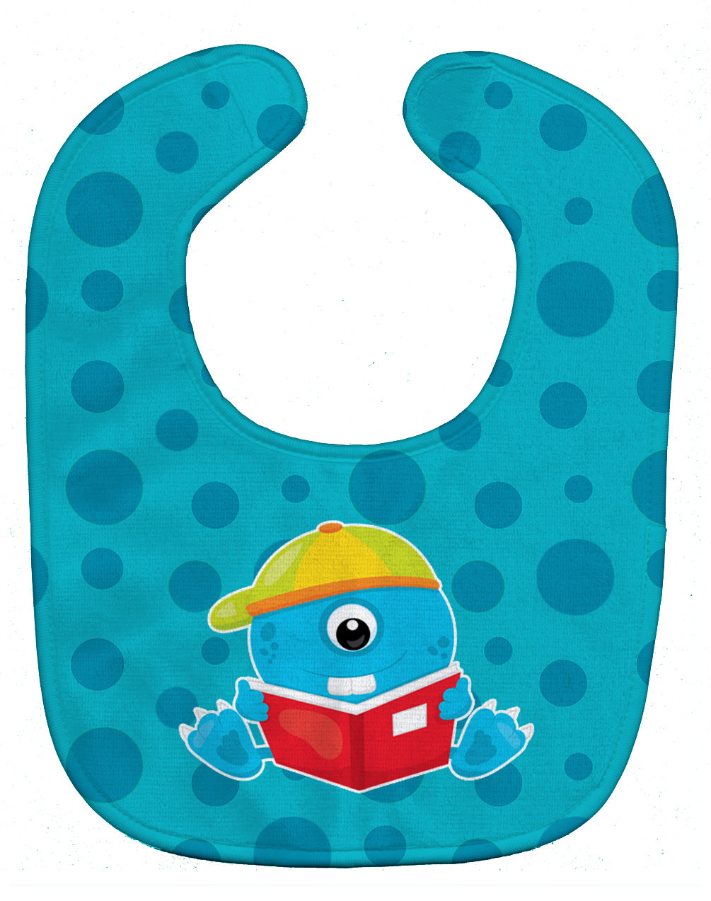 Monster Blue Baby Bib Easy-Clean Baby Bib Baby Feeding Accessory Baby Mealtime Essential, 10 x 13, Multicolor
