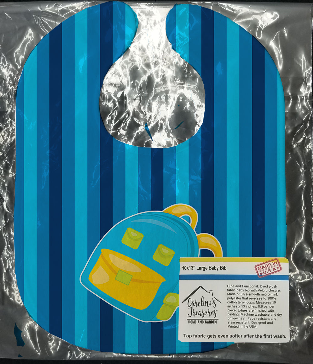Back to School Backpack #2 Baby Bib Easy-Clean Baby Bib Baby Feeding Accessory Baby Mealtime Essential, 10 x 13, Multicolor