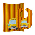 Back to School Bus Baby Bib & Burp Cloth Easy-Clean Baby Bib Baby Feeding Accessory Baby Mealtime Essential