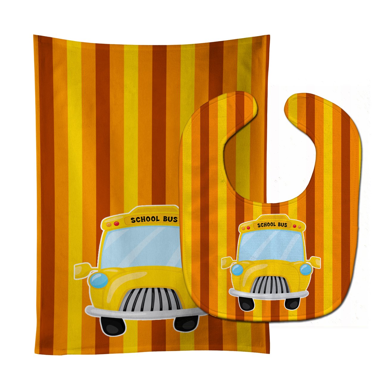 Back to School Bus Baby Bib & Burp Cloth Easy-Clean Baby Bib Baby Feeding Accessory Baby Mealtime Essential