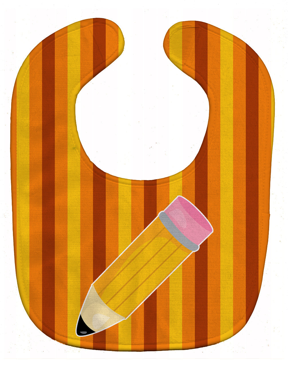 Back to School Pencil Baby Bib Easy-Clean Baby Bib Baby Feeding Accessory Baby Mealtime Essential, 10 x 13, Multicolor