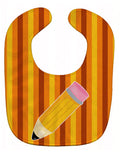 Back to School Pencil Baby Bib Easy-Clean Baby Bib Baby Feeding Accessory Baby Mealtime Essential, 10 x 13, Multicolor