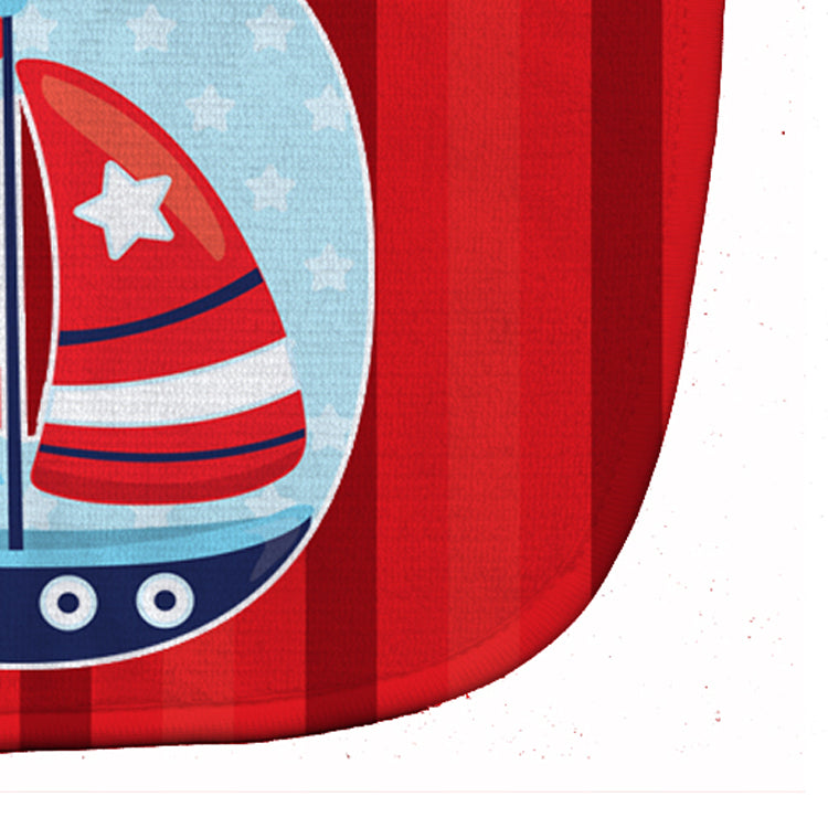 Nautical Sailboat Baby Bib Easy-Clean Baby Bib Baby Feeding Accessory Baby Mealtime Essential, 10 x 13, Multicolor