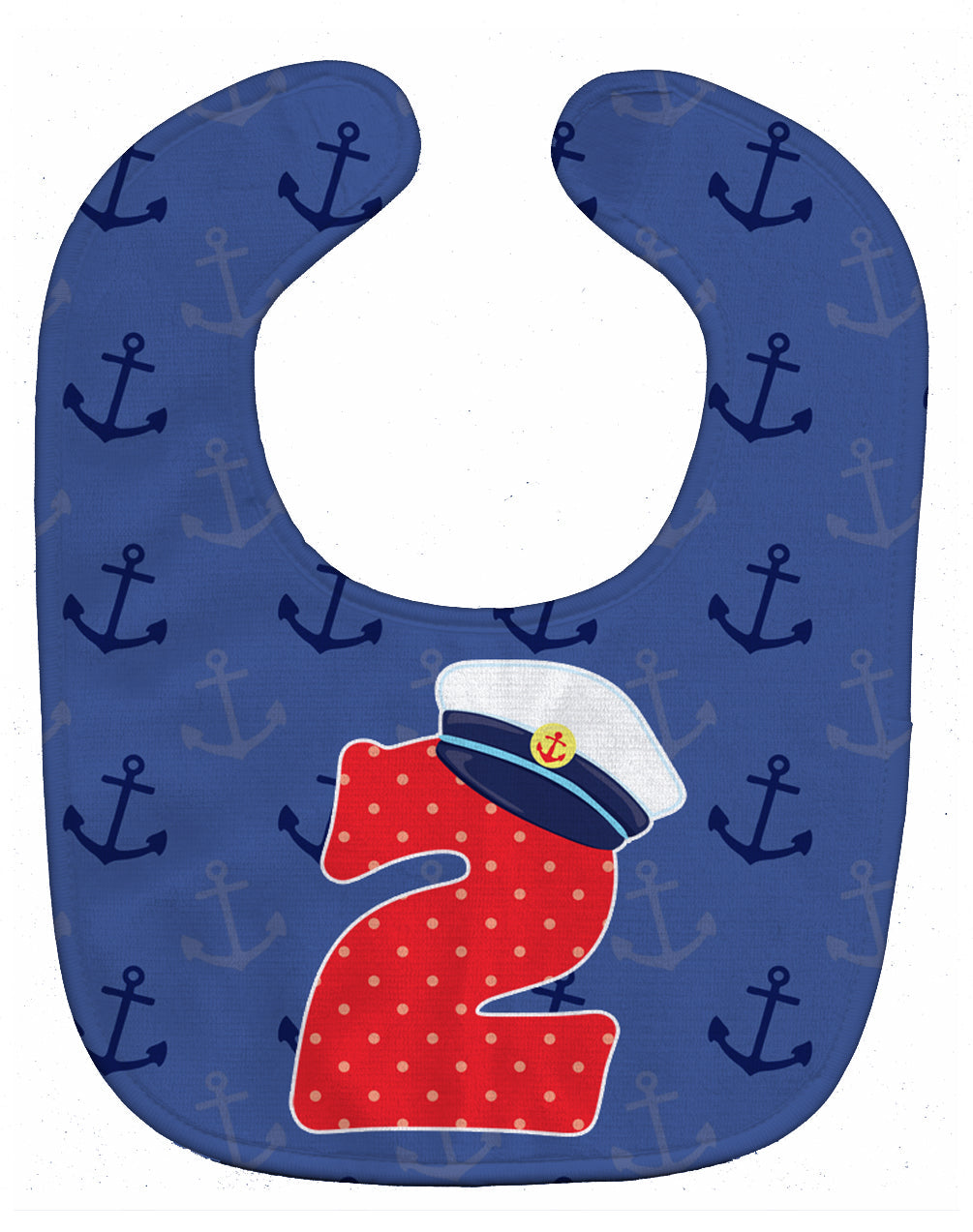 Nautical Month 2 Baby Bib Easy-Clean Baby Bib Baby Feeding Accessory Baby Mealtime Essential, 10 x 13, Multicolor