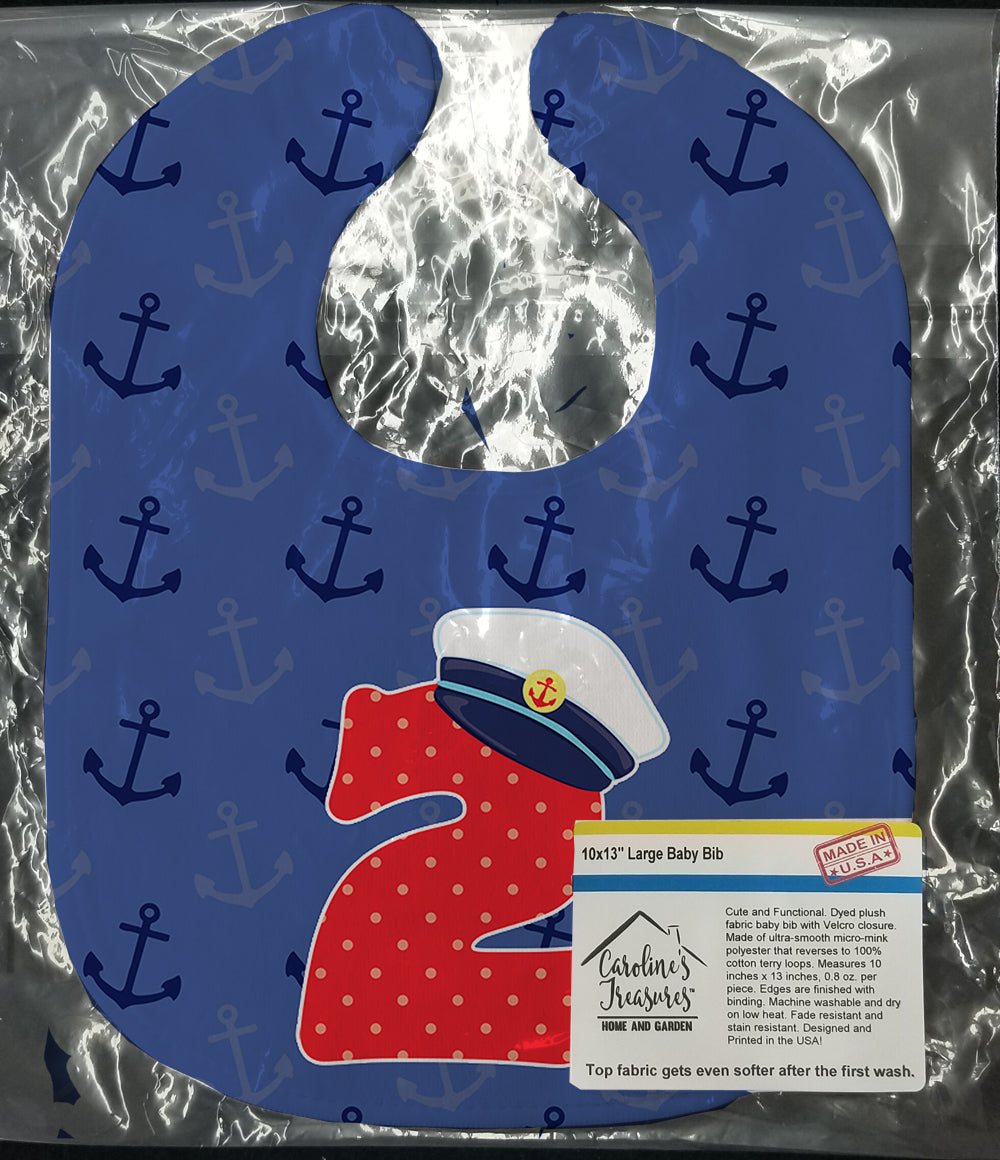 Nautical Month 2 Baby Bib Easy-Clean Baby Bib Baby Feeding Accessory Baby Mealtime Essential, 10 x 13, Multicolor