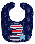 Nautical Month 3 Baby Bib Easy-Clean Baby Bib Baby Feeding Accessory Baby Mealtime Essential, 10 x 13, Multicolor