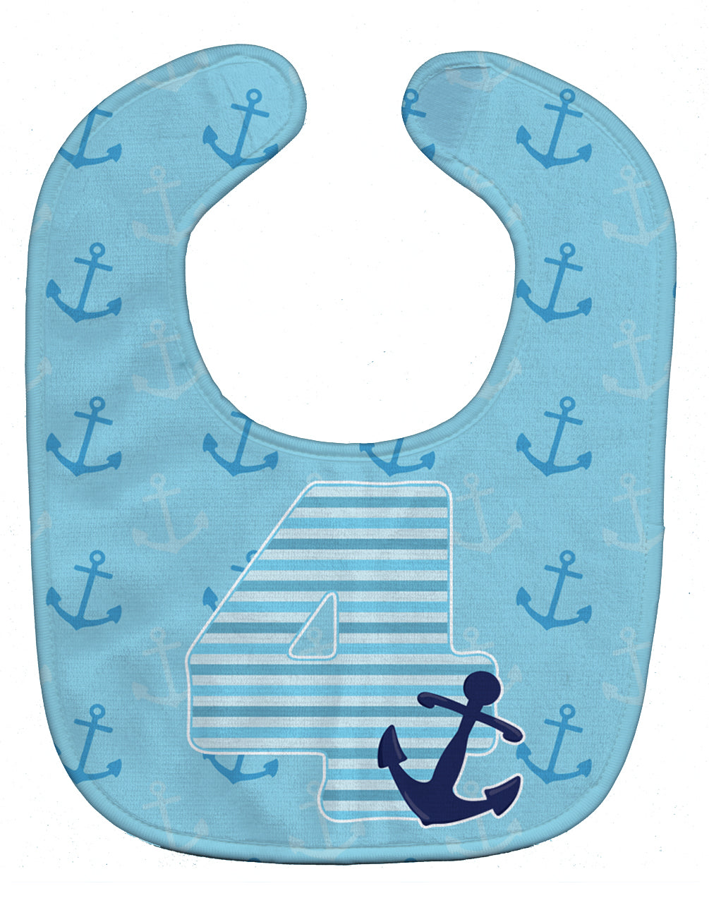 Nautical Month 4 Baby Bib Easy-Clean Baby Bib Baby Feeding Accessory Baby Mealtime Essential, 10 x 13, Multicolor