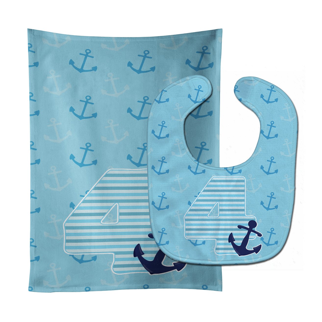 Nautical Month 4 Baby Bib & Burp Cloth Easy-Clean Baby Bib Baby Feeding Accessory Baby Mealtime Essential