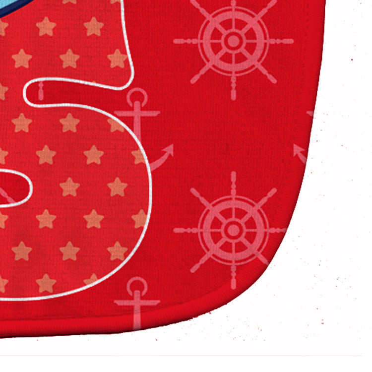 Nautical Month 5 Baby Bib Easy-Clean Baby Bib Baby Feeding Accessory Baby Mealtime Essential, 10 x 13, Multicolor