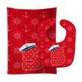 Nautical Month 5 Baby Bib & Burp Cloth Easy-Clean Baby Bib Baby Feeding Accessory Baby Mealtime Essential