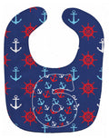 Nautical Month 6 Baby Bib Easy-Clean Baby Bib Baby Feeding Accessory Baby Mealtime Essential, 10 x 13, Multicolor