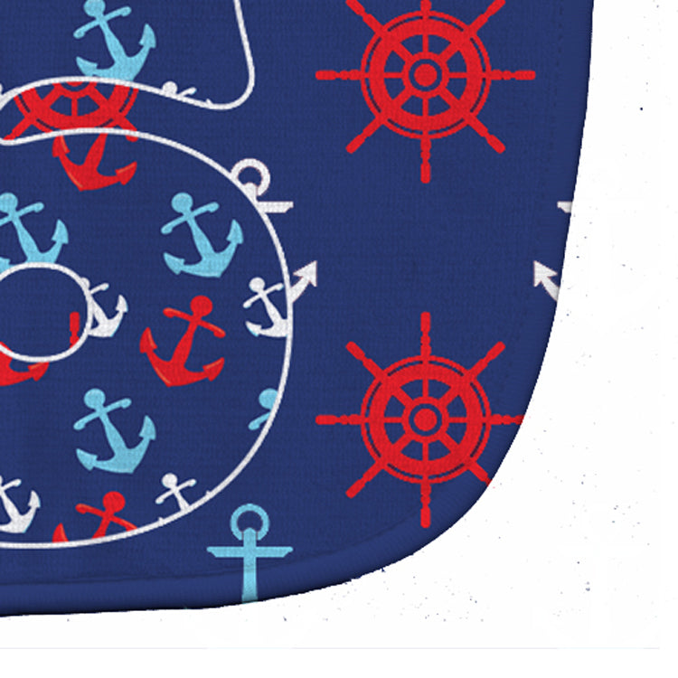 Nautical Month 6 Baby Bib Easy-Clean Baby Bib Baby Feeding Accessory Baby Mealtime Essential, 10 x 13, Multicolor