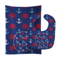 Nautical Month 6 Baby Bib & Burp Cloth Easy-Clean Baby Bib Baby Feeding Accessory Baby Mealtime Essential