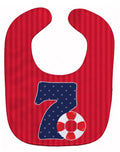 Nautical Month 7 Baby Bib Easy-Clean Baby Bib Baby Feeding Accessory Baby Mealtime Essential, 10 x 13, Multicolor