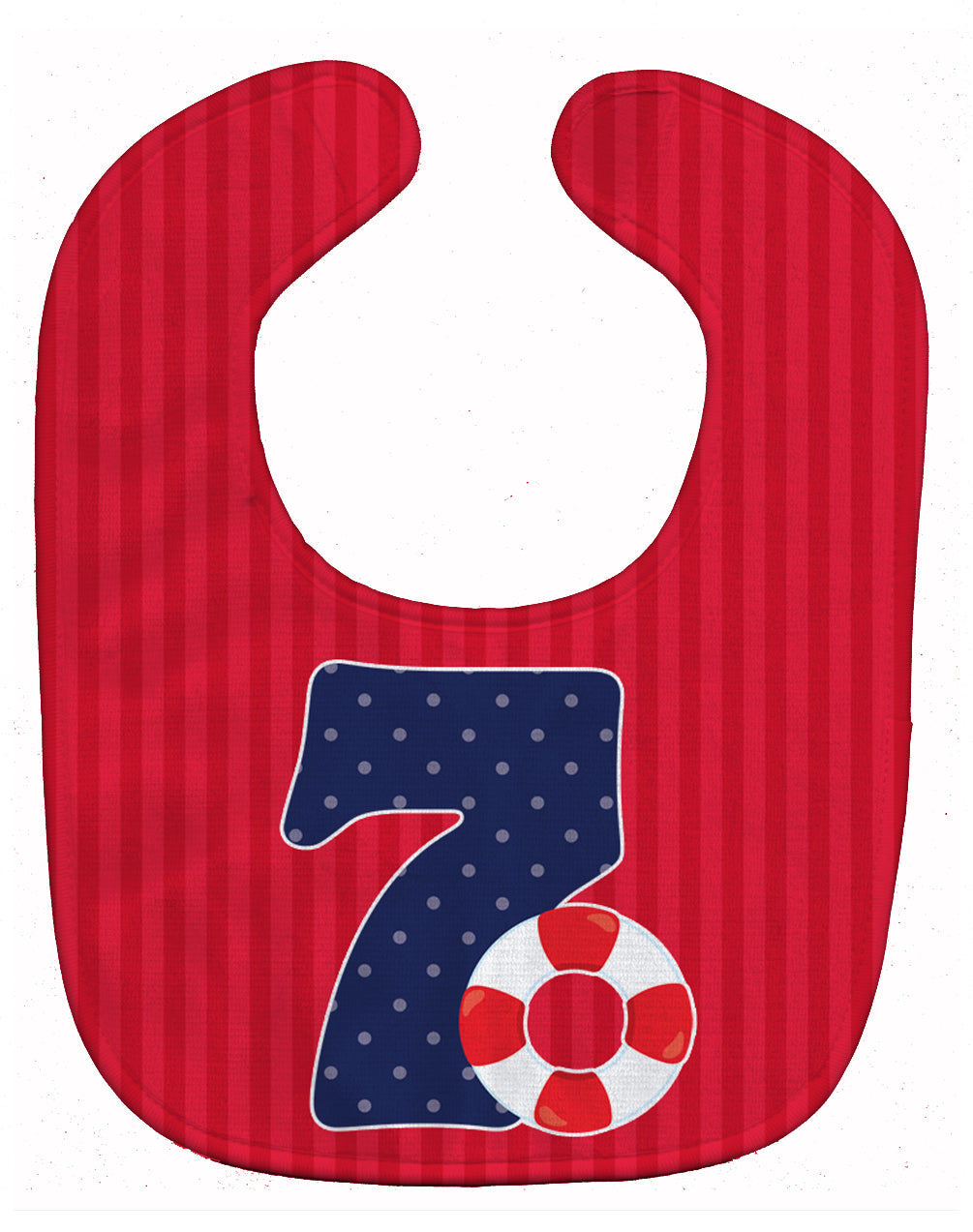 Nautical Month 7 Baby Bib Easy-Clean Baby Bib Baby Feeding Accessory Baby Mealtime Essential, 10 x 13, Multicolor