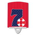 Nautical Month 7 Ceramic Night Light Compact, UL-Certified, Ideal for Bedroom, Bathroom, Nursery, Hallway, Kitchen, 6x4x3, Multicolor