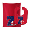 Nautical Month 7 Baby Bib & Burp Cloth Easy-Clean Baby Bib Baby Feeding Accessory Baby Mealtime Essential