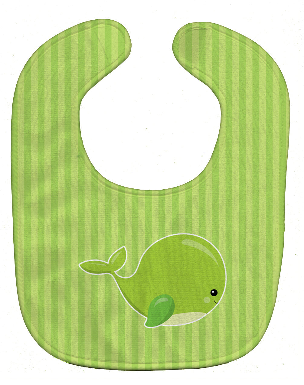Nautical Whale Green Charlie Baby Bib Easy-Clean Baby Bib Baby Feeding Accessory Baby Mealtime Essential, 10 x 13, Multicolor