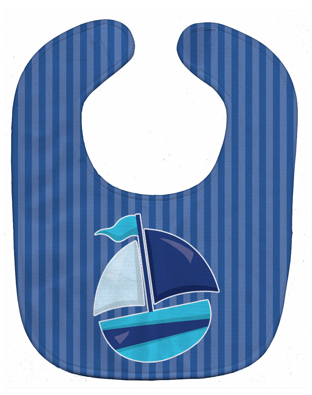Nautical Sailboat #2 Baby Bib Easy-Clean Baby Bib Baby Feeding Accessory Baby Mealtime Essential, 10 x 13, Multicolor