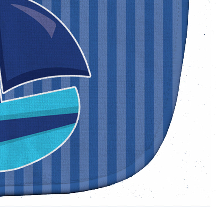 Nautical Sailboat #2 Baby Bib Easy-Clean Baby Bib Baby Feeding Accessory Baby Mealtime Essential, 10 x 13, Multicolor