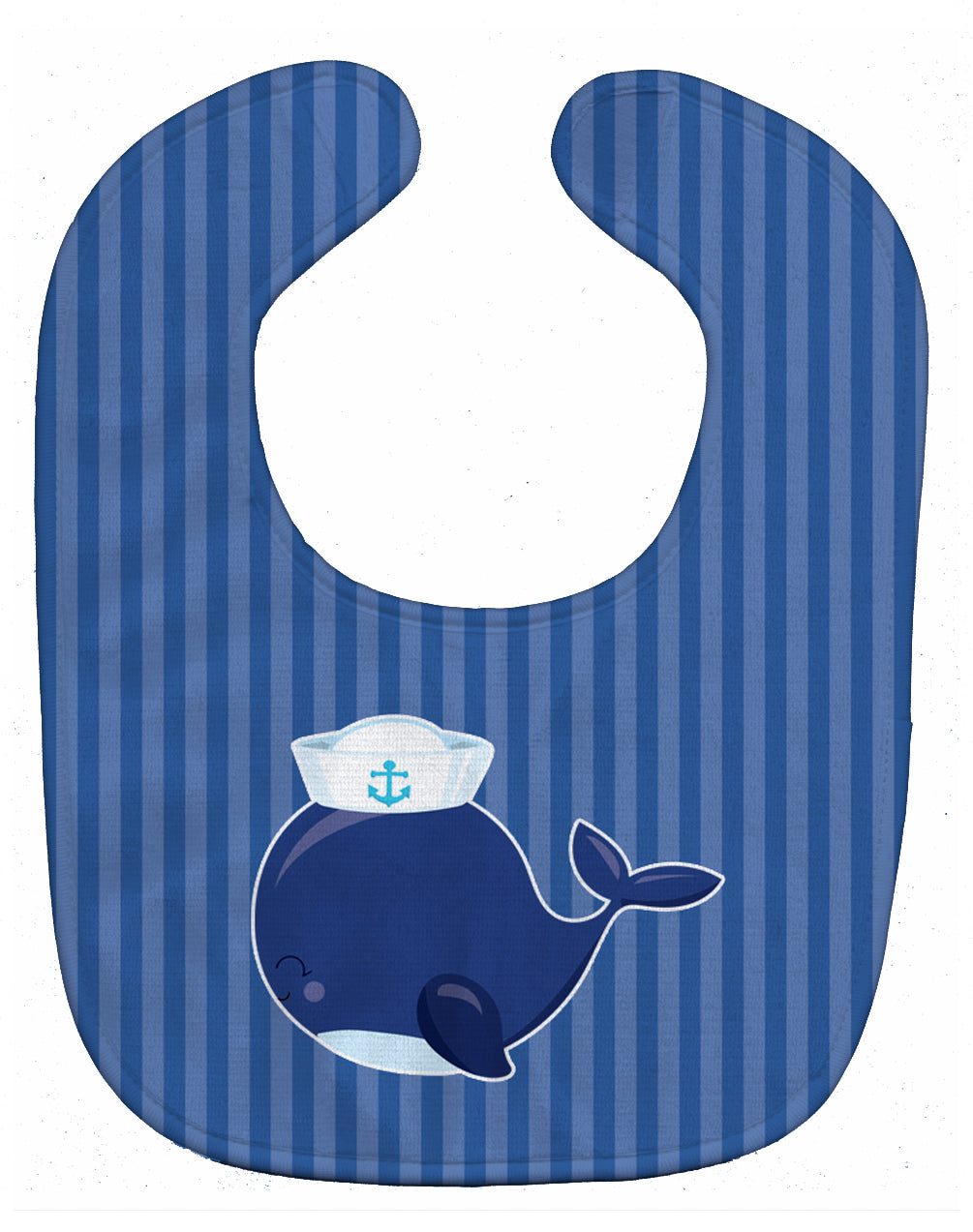 Nautical Whale Blue Baby Bib Easy-Clean Baby Bib Baby Feeding Accessory Baby Mealtime Essential, 10 x 13, Multicolor