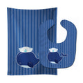 Nautical Whale Blue Baby Bib & Burp Cloth Easy-Clean Baby Bib Baby Feeding Accessory Baby Mealtime Essential