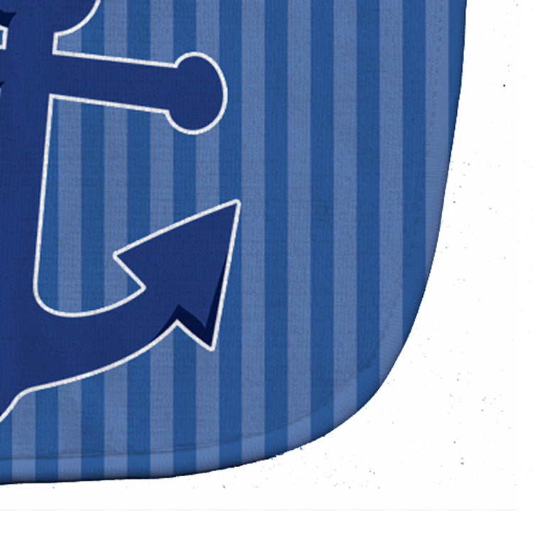 Nautical Anchor Baby Bib Easy-Clean Baby Bib Baby Feeding Accessory Baby Mealtime Essential, 10 x 13, Multicolor