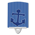 Nautical Anchor Ceramic Night Light Compact, UL-Certified, Ideal for Bedroom, Bathroom, Nursery, Hallway, Kitchen, 6x4x3, Multicolor