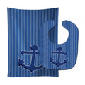 Nautical Anchor Baby Bib & Burp Cloth Easy-Clean Baby Bib Baby Feeding Accessory Baby Mealtime Essential