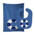Nautical Life Preserver #2 Baby Bib & Burp Cloth Easy-Clean Baby Bib Baby Feeding Accessory Baby Mealtime Essential