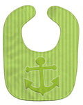 Nautical Anchor #2 Baby Bib Easy-Clean Baby Bib Baby Feeding Accessory Baby Mealtime Essential, 10 x 13, Multicolor