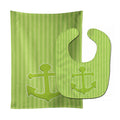 Nautical Anchor #2 Baby Bib & Burp Cloth Easy-Clean Baby Bib Baby Feeding Accessory Baby Mealtime Essential