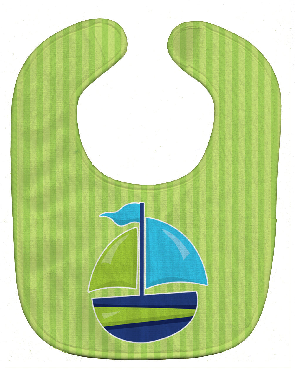 Nautical Sailboat #3 Baby Bib Easy-Clean Baby Bib Baby Feeding Accessory Baby Mealtime Essential, 10 x 13, Multicolor