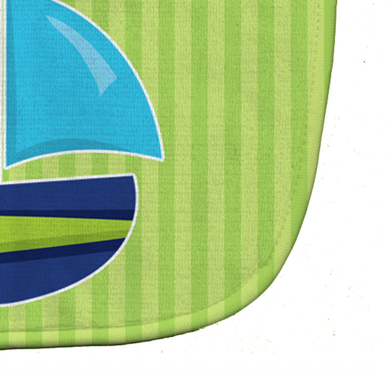 Nautical Sailboat #3 Baby Bib Easy-Clean Baby Bib Baby Feeding Accessory Baby Mealtime Essential, 10 x 13, Multicolor