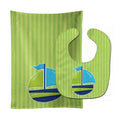 Nautical Sailboat #3 Baby Bib & Burp Cloth Easy-Clean Baby Bib Baby Feeding Accessory Baby Mealtime Essential