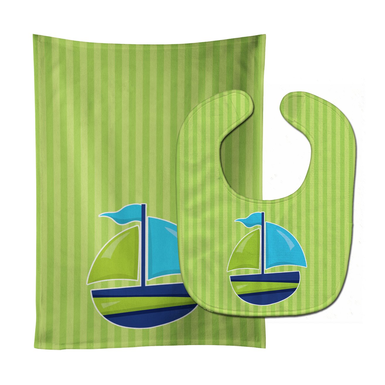 Nautical Sailboat #3 Baby Bib & Burp Cloth Easy-Clean Baby Bib Baby Feeding Accessory Baby Mealtime Essential