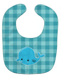 Nautical Whale #2 Baby Bib Easy-Clean Baby Bib Baby Feeding Accessory Baby Mealtime Essential, 10 x 13, Multicolor