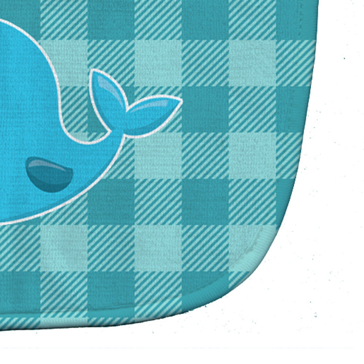 Nautical Whale #2 Baby Bib Easy-Clean Baby Bib Baby Feeding Accessory Baby Mealtime Essential, 10 x 13, Multicolor