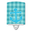Nautical Anchor #3 Ceramic Night Light Compact, UL-Certified, Ideal for Bedroom, Bathroom, Nursery, Hallway, Kitchen, 6x4x3, Multicolor