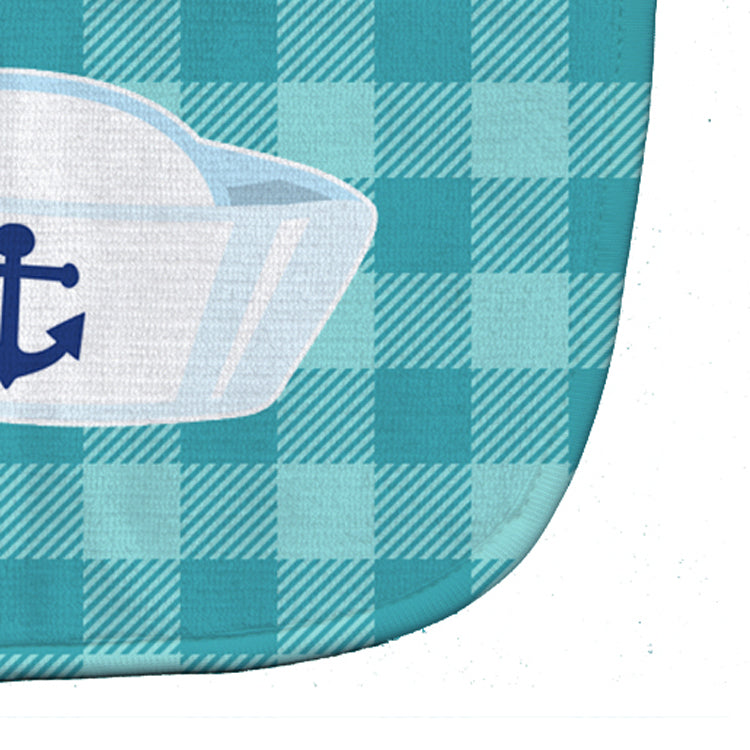 Nautical Navy Hat Baby Bib Easy-Clean Baby Bib Baby Feeding Accessory Baby Mealtime Essential, 10 x 13, Multicolor