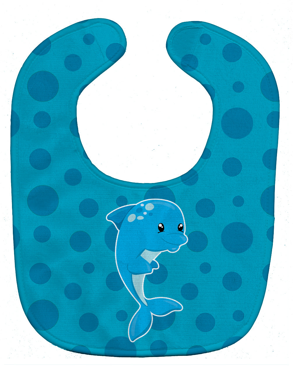 Nautical Dolphin Ceaser Baby Bib Easy-Clean Baby Bib Baby Feeding Accessory Baby Mealtime Essential, 10 x 13, Multicolor