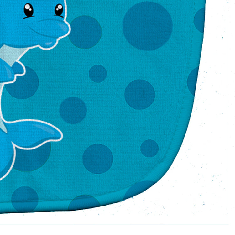 Nautical Dolphin Ceaser Baby Bib Easy-Clean Baby Bib Baby Feeding Accessory Baby Mealtime Essential, 10 x 13, Multicolor