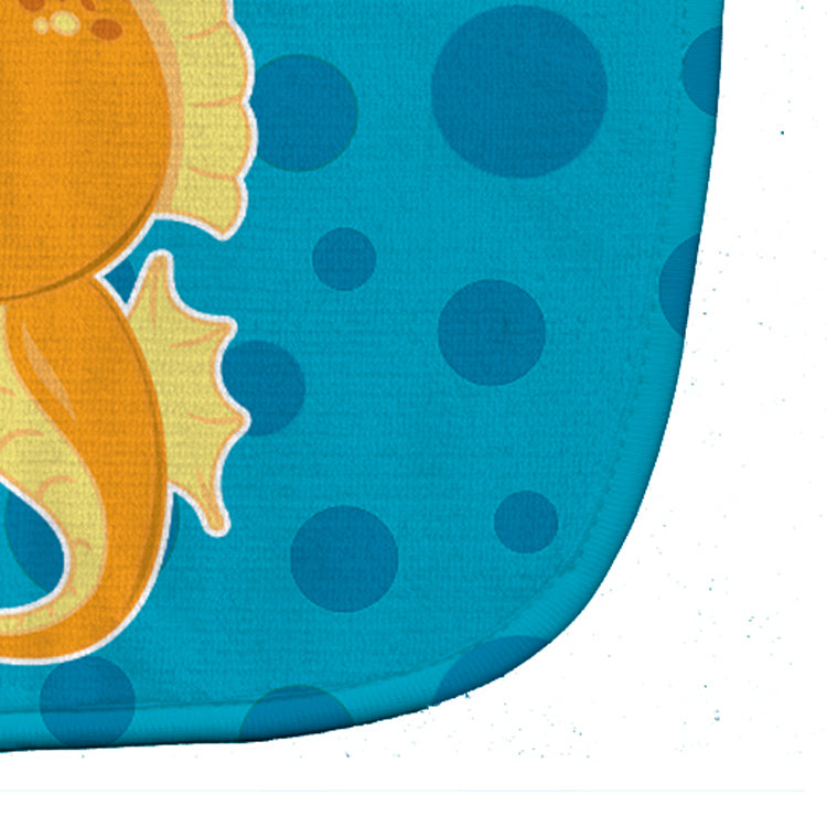 Nautical Seahorse Baby Bib Easy-Clean Baby Bib Baby Feeding Accessory Baby Mealtime Essential, 10 x 13, Multicolor