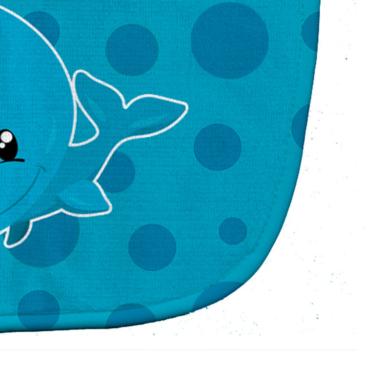 Nautical Whale Baby Bib Easy-Clean Baby Bib Baby Feeding Accessory Baby Mealtime Essential, 10 x 13, Multicolor