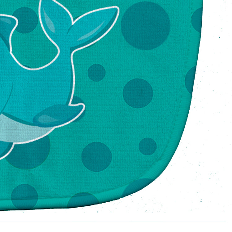 Nautical Dolphin Baby Bib Easy-Clean Baby Bib Baby Feeding Accessory Baby Mealtime Essential, 10 x 13, Multicolor