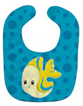 Nautical Tropical Fish Baby Bib Easy-Clean Baby Bib Baby Feeding Accessory Baby Mealtime Essential, 10 x 13, Multicolor
