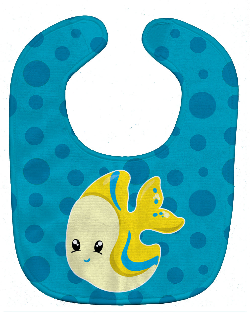 Nautical Tropical Fish Baby Bib Easy-Clean Baby Bib Baby Feeding Accessory Baby Mealtime Essential, 10 x 13, Multicolor