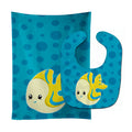 Nautical Tropical Fish Baby Bib & Burp Cloth Easy-Clean Baby Bib Baby Feeding Accessory Baby Mealtime Essential