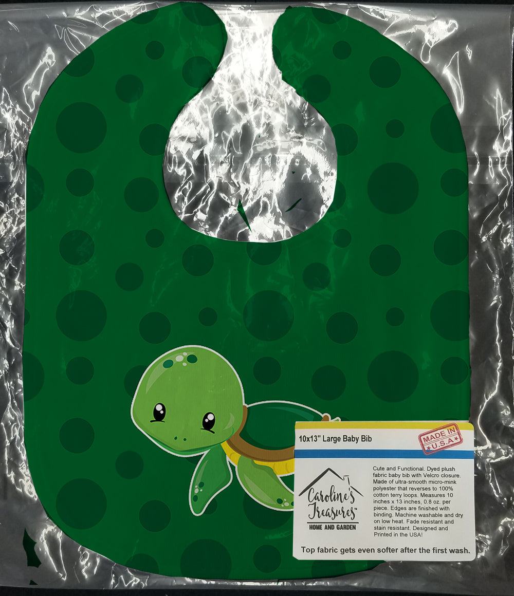 Nautical Turtle Baby Bib Easy-Clean Baby Bib Baby Feeding Accessory Baby Mealtime Essential, 10 x 13, Multicolor