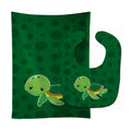 Nautical Turtle Baby Bib & Burp Cloth Easy-Clean Baby Bib Baby Feeding Accessory Baby Mealtime Essential